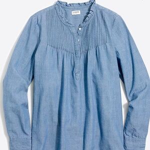 Chambray pintuck popover size 8